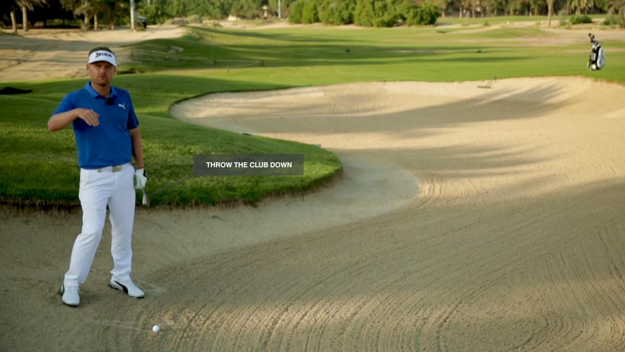 Soren Kjeldsen short game tips The downhill bunker shot National