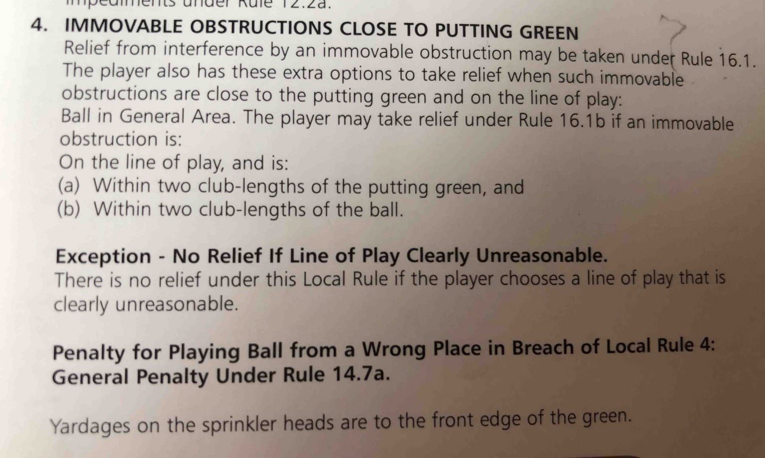 Rules of Golf explained Can I get relief from a sprinkler head on the line of my putt