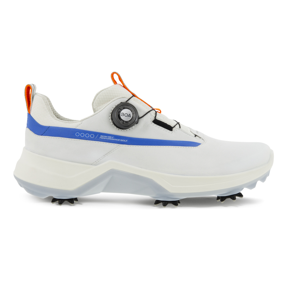 GOLF BIOM G5 BOA Men's Golf Shoe, White/Blue, 12 M ECCO Spiked