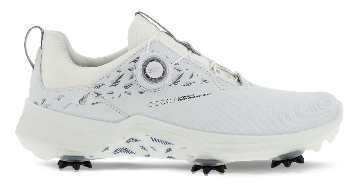 GOLF BIOM G5 BOA Women's Golf Shoe, White, 7 M ECCO Spiked National